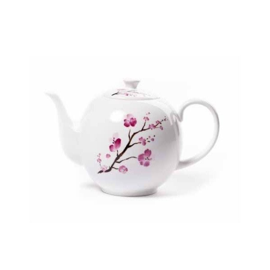 Objets & Cadeaux Compagnie Anglaise des Th茅s | Th I Re Fleurs De Cerisier En Porcelaine 1,2L - En Porcelaine - Contenance : 1 ,2L