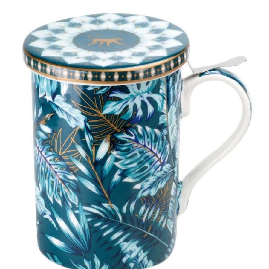 Objets & Cadeaux Compagnie Anglaise des Th茅s | Tisani Re Jungle - Tasse, Filtre Et Couvercle - 35 Cl