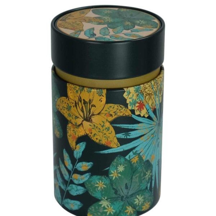 Objets & Cadeaux Compagnie Anglaise des Th茅s | Bo Te Cylindrique Fleurs Jaunes - Contenance : 100 Grs De Th