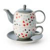 Objets & Cadeaux Compagnie Anglaise des Th茅s | Th I Re Solitaire Romance - Solitaire Fa Ence - Contenance : 0,40L