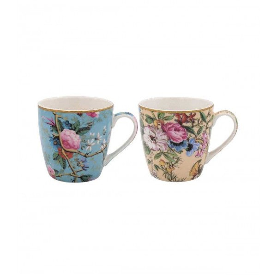 Objets & Cadeaux Compagnie Anglaise des Th茅s | Coffret Mugs Fleurs 45Cl - 2X Tasses Th - 45 Cl