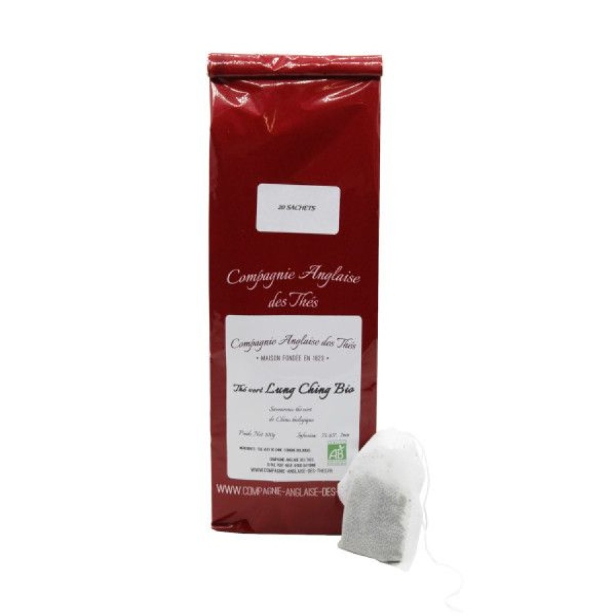 Accessoires Compagnie Anglaise des Th茅s | Recharge Th Vert Lung Ching Bio En Sachets - 20 Sachets