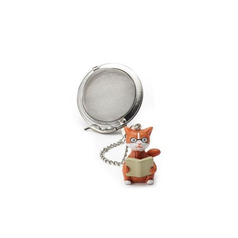 Accessoires Compagnie Anglaise des Th茅s | Boule Th Chat Cosy 5Cm - En Inox, Avec Contrepoids