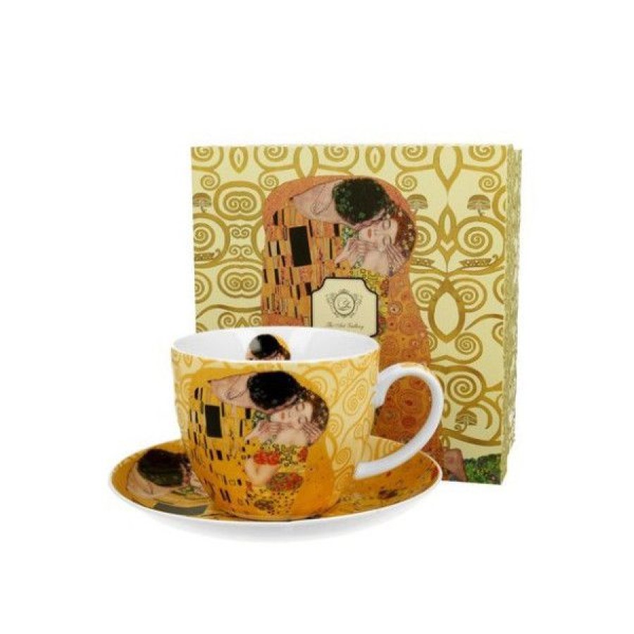 Objets & Cadeaux Compagnie Anglaise des Th茅s | Mug Et Soucoupe Klimt Cru - Tasse Th - 47 Cl