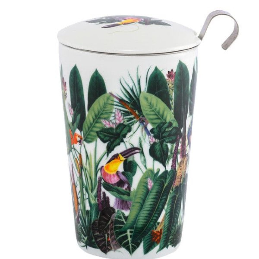 Objets & Cadeaux Compagnie Anglaise des Th茅s | Tisani Re For T Tropicale - Tasse, Filtre Et Couvercle - 35 Cl