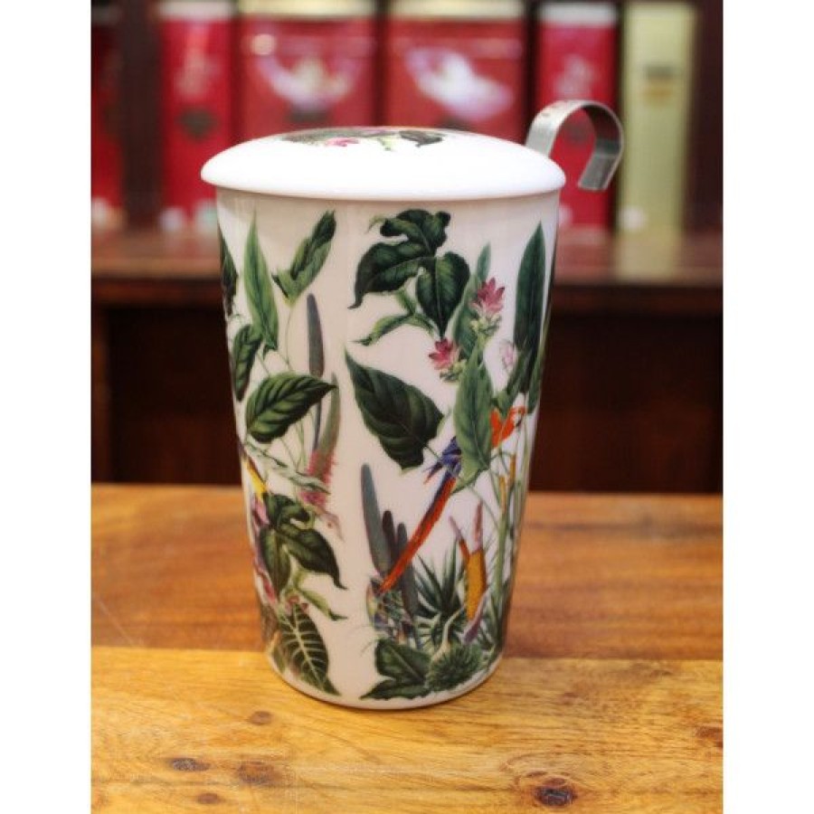 Objets & Cadeaux Compagnie Anglaise des Th茅s | Tisani Re For T Tropicale - Tasse, Filtre Et Couvercle - 35 Cl