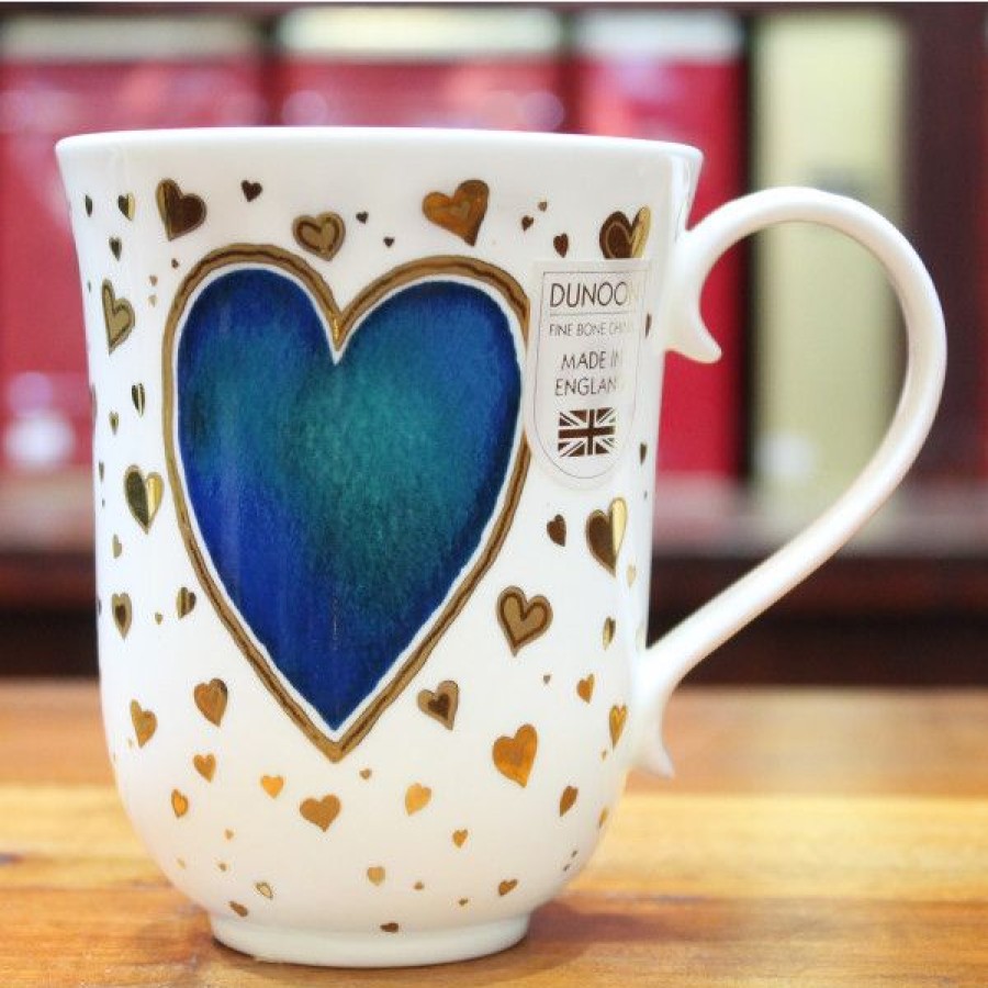 Objets & Cadeaux Compagnie Anglaise des Th茅s | Mug Dunoon Coeur Bleu - Tasse En Porcelaine - 33 Cl