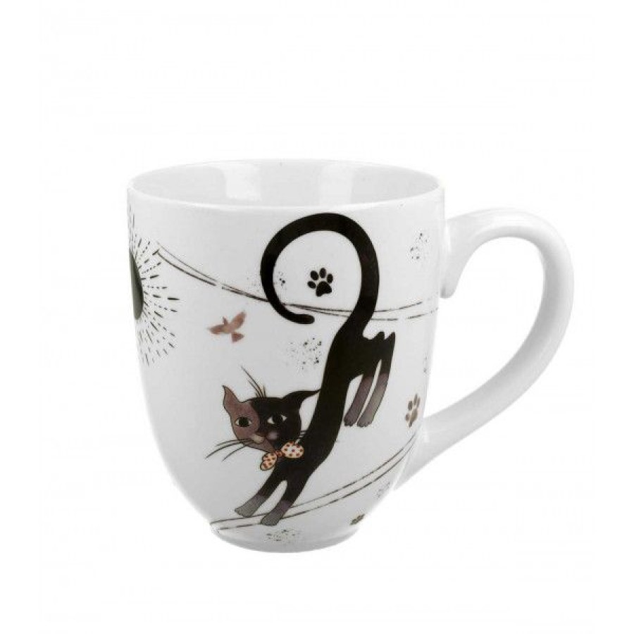 Objets & Cadeaux Compagnie Anglaise des Th茅s | Mug Maxi Chat Noir - Tasse Th - Contenance : 1L