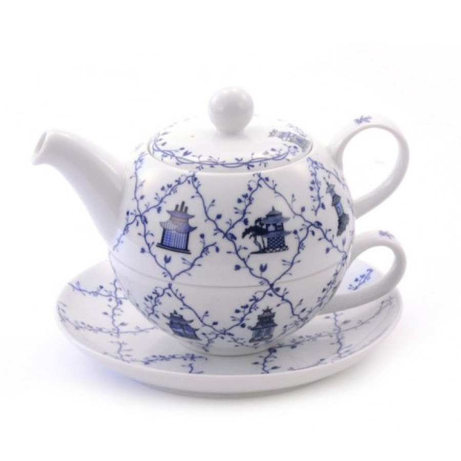 Objets & Cadeaux Compagnie Anglaise des Th茅s | Th I Re Solitaire Pagode - Solitaire Porcelaine - Contenance : 0,40L