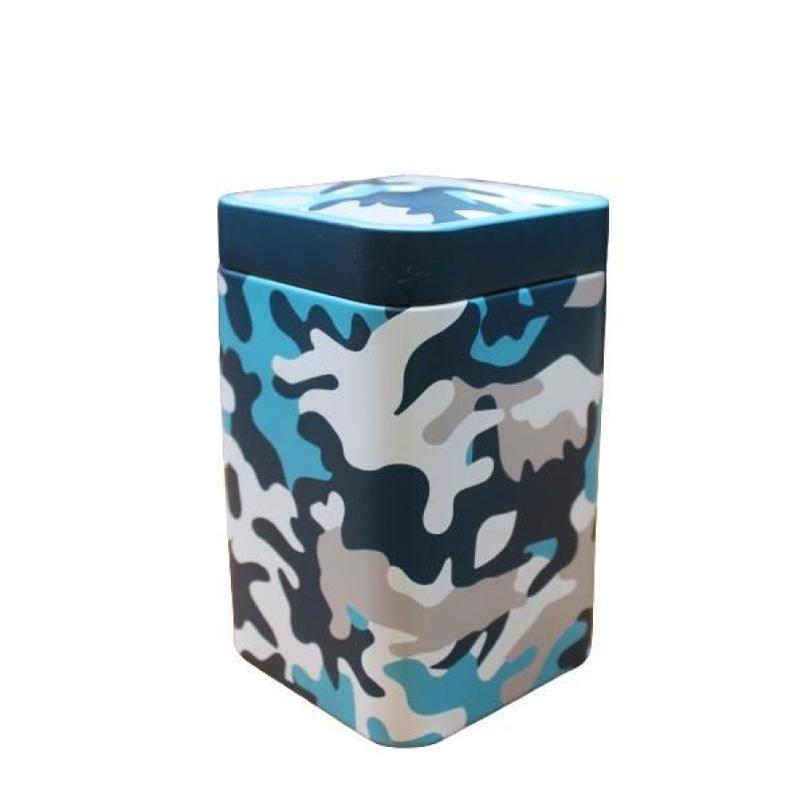 Objets & Cadeaux Compagnie Anglaise des Th茅s | Bo Te Camouflage Bleu Fonc 100Grs - Contenance : 100 Grs De Th