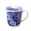 Objets & Cadeaux Compagnie Anglaise des Th茅s | Tisani Re Blue Flowers - Tasse, Filtre Et Couvercle - 36 Cl