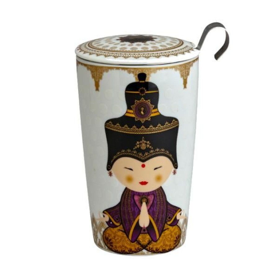 Objets & Cadeaux Compagnie Anglaise des Th茅s | Tisani Re Shiva Violette - Tasse, Filtre Et Couvercle - 35 Cl