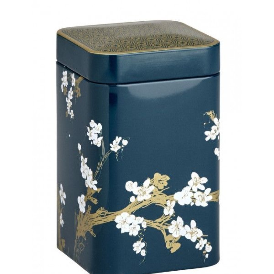 Objets & Cadeaux Compagnie Anglaise des Th茅s | Bo Te Cerisier Japonais Bleue - Contenance : 100 Grs De Th