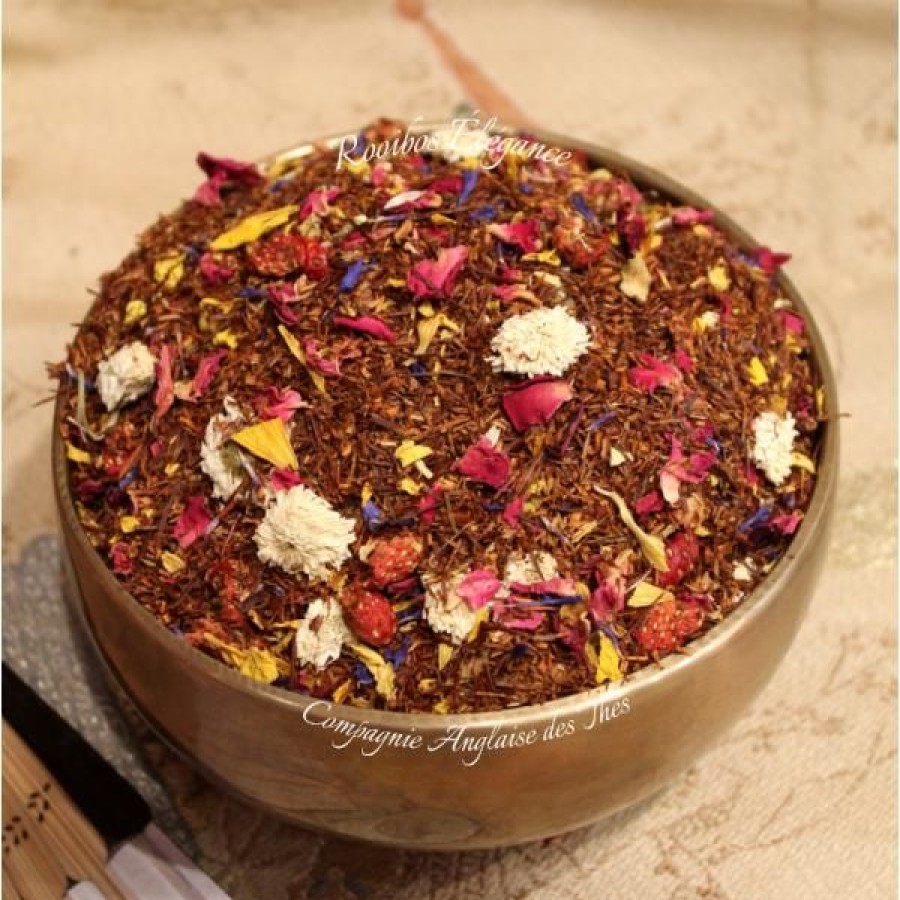 Rooibos Compagnie Anglaise des Th茅s | Rooibos L Gance - Fraise, Vanille, Citron, Fleurs