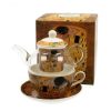 Objets & Cadeaux Compagnie Anglaise des Th茅s | Th I Re Solitaire En Verre Klimt - Solitaire Porcelaine - Contenance : 0,30L