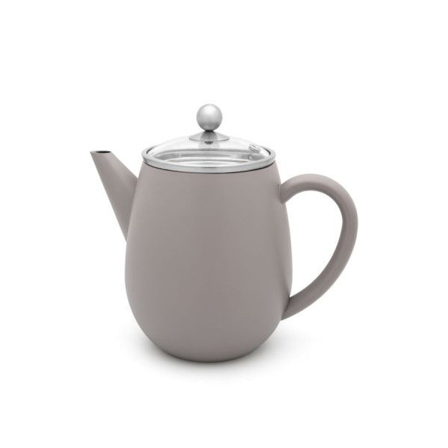 Objets & Cadeaux Compagnie Anglaise des Th茅s | Th I Re Adagio Gris 1.1L - En Inox, Double Paroi - Contenance : 1.1L