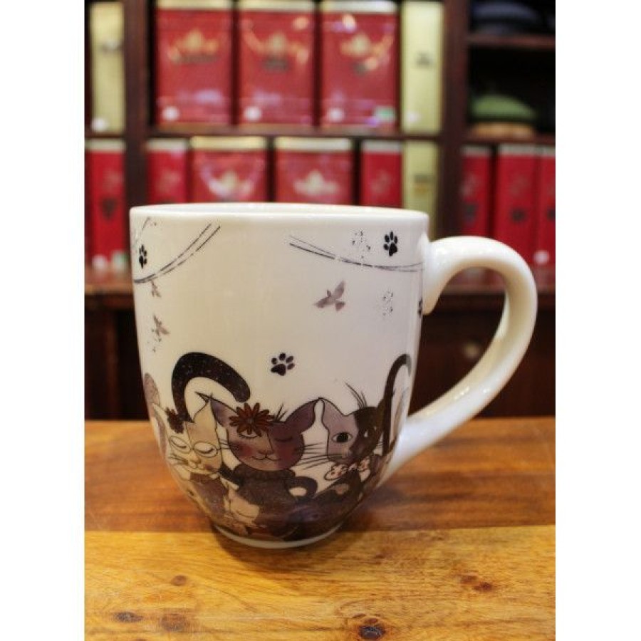 Objets & Cadeaux Compagnie Anglaise des Th茅s | Mug Maxi Chats - Tasse Th - Contenance : 1L