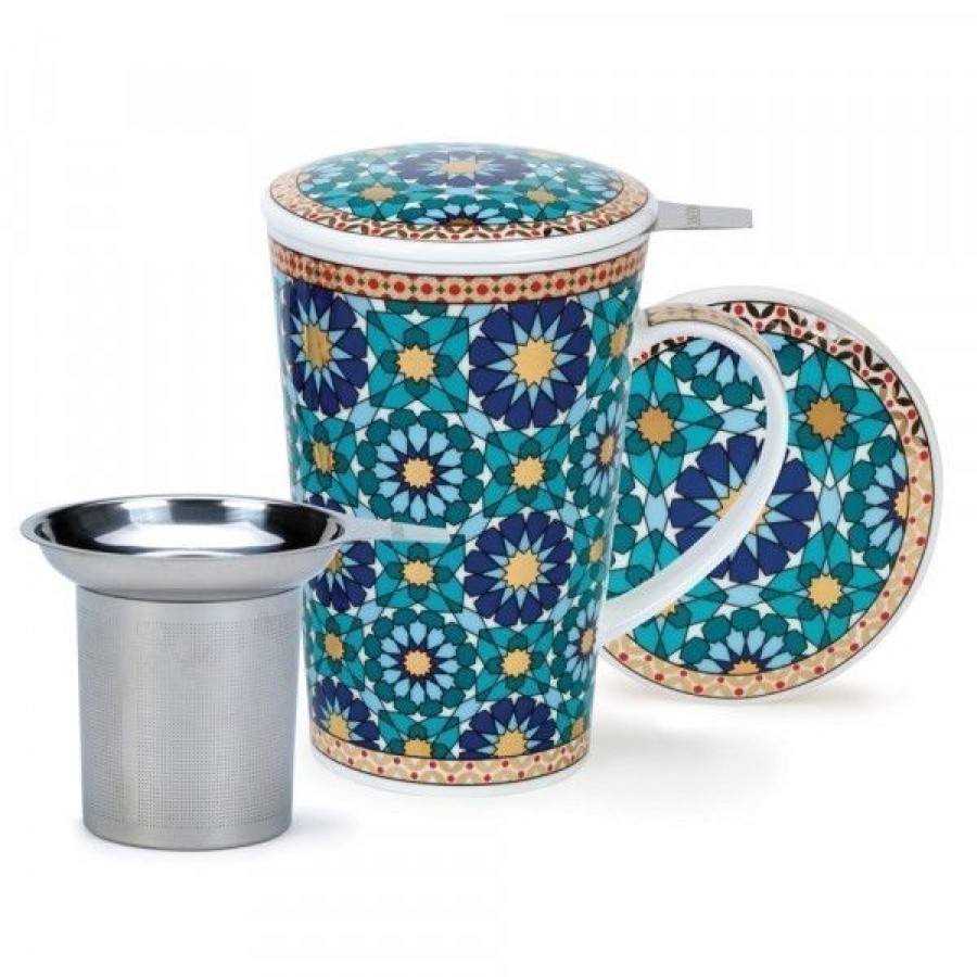 Objets & Cadeaux Compagnie Anglaise des Th茅s | Tisani Re Dunoon Mandala - Tasse, Filtre Et Couvercle - 44Cl