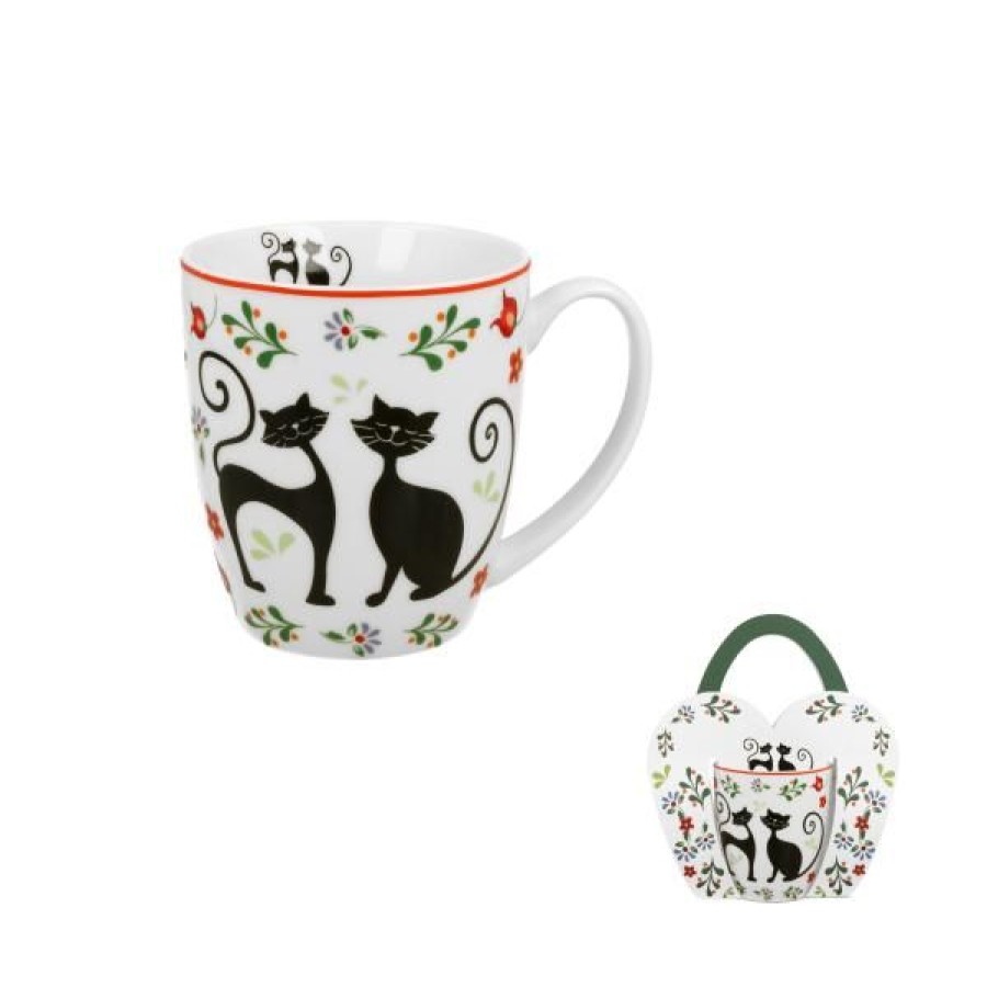 Objets & Cadeaux Compagnie Anglaise des Th茅s | Mug Happy Cats - Contenance : 46 Cl