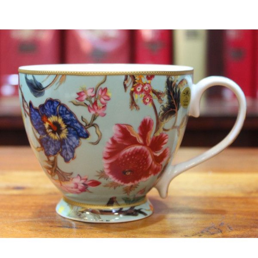 Objets & Cadeaux Compagnie Anglaise des Th茅s | Mug Flowers Bleu - Contenance : 44 Cl