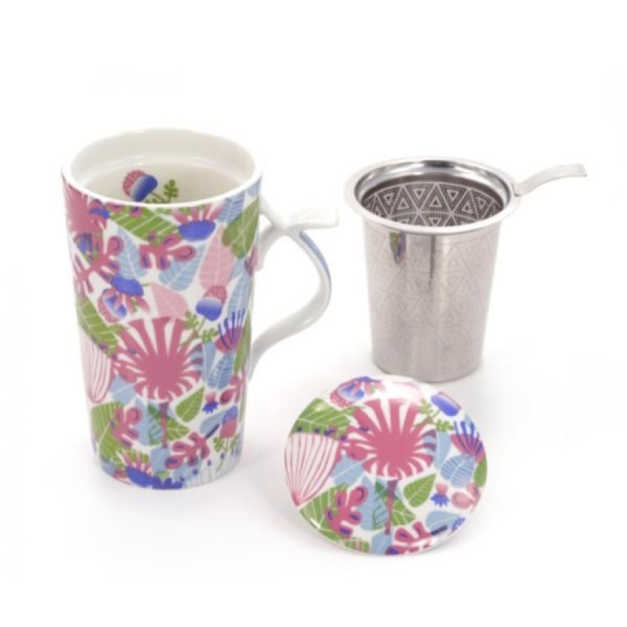 Objets & Cadeaux Compagnie Anglaise des Th茅s | Tisani Re Jungle Flash - Tasse, Filtre Et Couvercle - 40 Cl